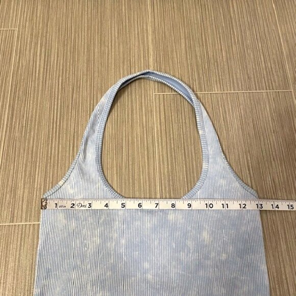American Eagle Ribbed Halter Tank Top Size Medium Light Blue - Picture 13 of 14
